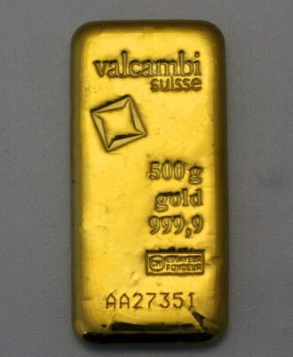 Goldbarren 500g VALCAMBI, gegossen