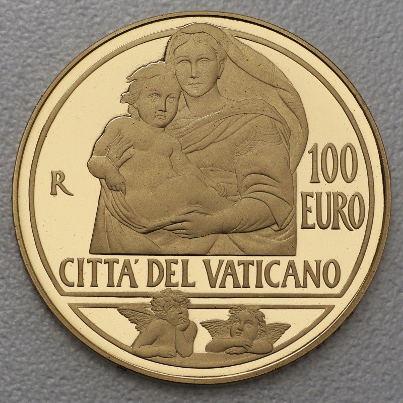 ooGoldmnze_100_Euro_Sixtinische_Madonna_2013_Vatikanstadt